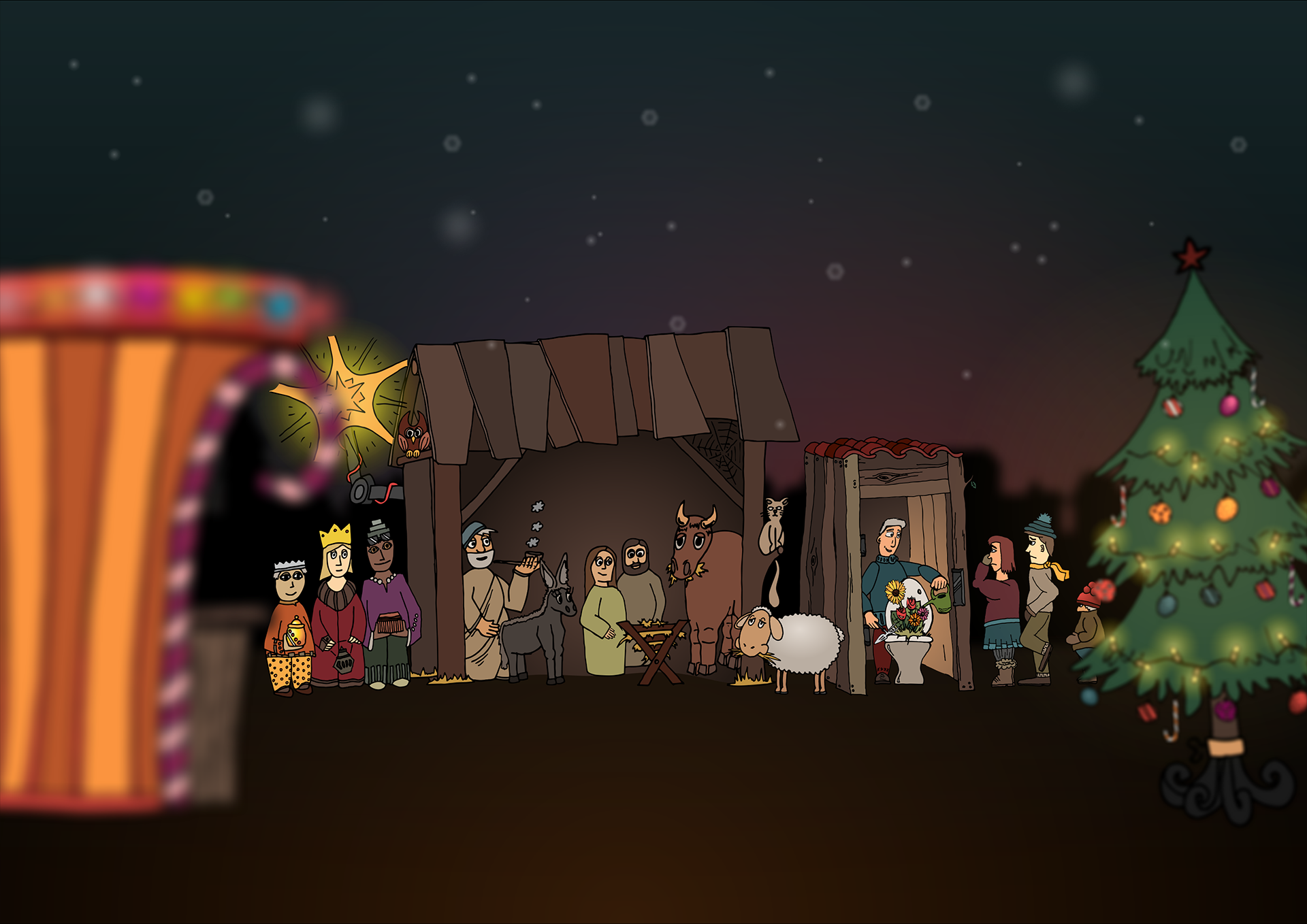 Erkunde den Virtuellen Weihnachtsmarkt